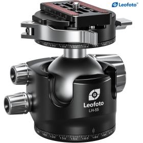 Leofoto LH-55PCL (w/ PCL-70 Clamp) 55mm Low Center Of Gravity Ball Head