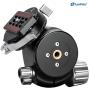 Leofoto LH-55PCL (w/ PCL-70 Clamp) 55mm Low Center Of Gravity Ball Head