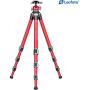 Leofoto LA-284C+LH-30(Red) CNC Tripod Hard Anodize