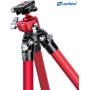 Leofoto LA-284C+LH-30(Red) CNC Tripod Hard Anodize