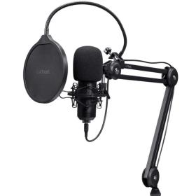 Micrófono Gaming Trust Gaming GXT 270 Emita II+ 25770/ USB/ Negro