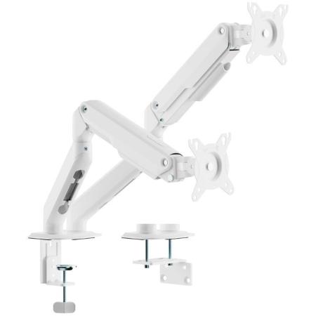 Soporte de Mesa con Contrapeso para 2 Monitores Aisens DT32TSR-437/ Giratorio/ Inclinable/ hasta 9kg