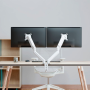 Soporte de Mesa con Contrapeso para 2 Monitores Aisens DT32TSR-437/ Giratorio/ Inclinable/ hasta 9kg
