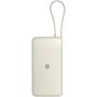 Powerbank 20000mAh Xiaomi 67W Power Bank Integrated Cable/ 67W/ Beige/ Incluye Cable USB Tipo-C