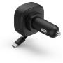 Hama Auto-Fast Charger 2X USB-C Uittrekbare Charging Cable PD 30 W Black