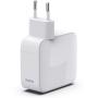 Hama Fast Charger Gan 2X USB-C Uittrekbare Charging Cable PD 30 W White