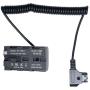Caruba Dummy Battery Sony NP F D Tap Male 1 Meter Coiled