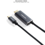Cable Conversor Nanocable 10.15.5182/ USB Tipo-C Macho - HDMI 8K Macho/ USB Tipo-C Hembra/ Hasta 100W/ 1.8m/ Negro