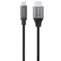 Cable Conversor Nanocable 10.15.5262/ USB Tipo-C Macho - HDMI Macho/ 1.8m/ Negro
