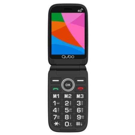 Teléfono Móvil Qubo X-340CB 4G para Personas Mayores/ Negro