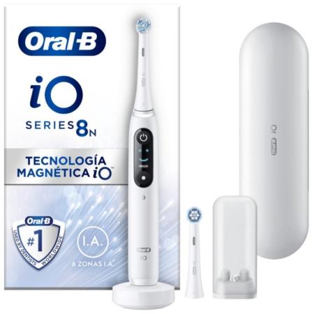 Cepillo Dental Oral-B iO Serie 8N/ Incluye 2 Recambios/ Blanco