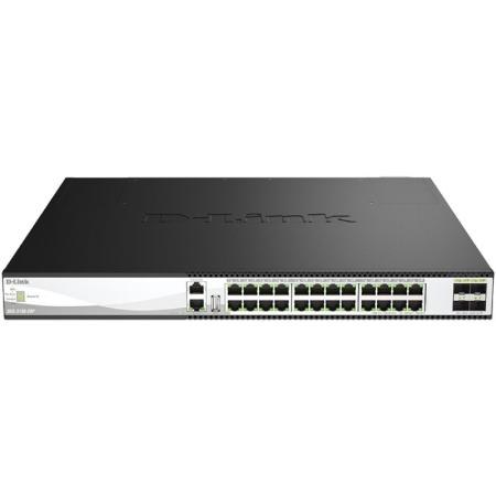 Switch Gestionable D-Link DXS-3130-28P/E 24 Puertos/ RJ-45 10/100/1000/ SFP/ PoE