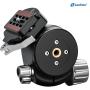Leofoto LH-55LR (w/ LR-70 Clamp) 55mm Low Center Of Gravity Ball Head