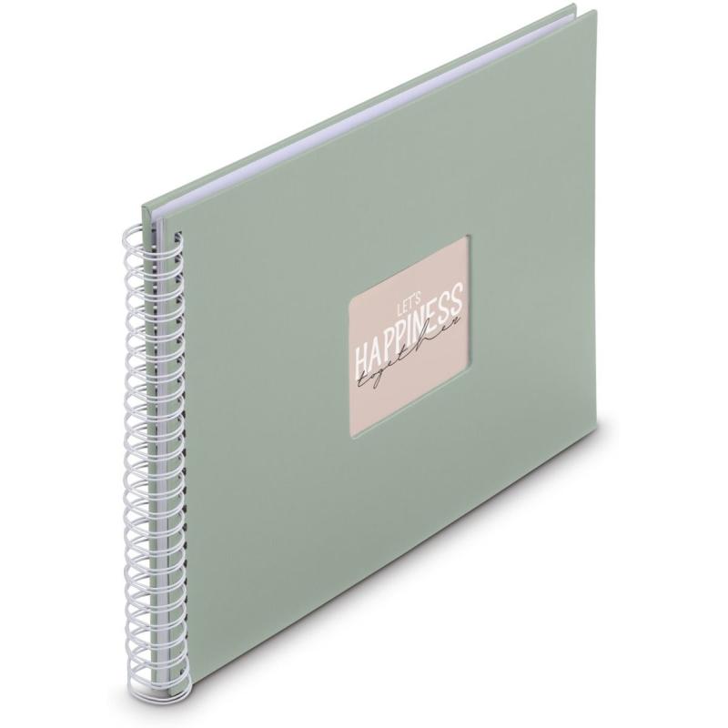 Hama Spiraalalbum Fine Art 36x32 cm 50 White Pagina&amp;#039;s Salbei