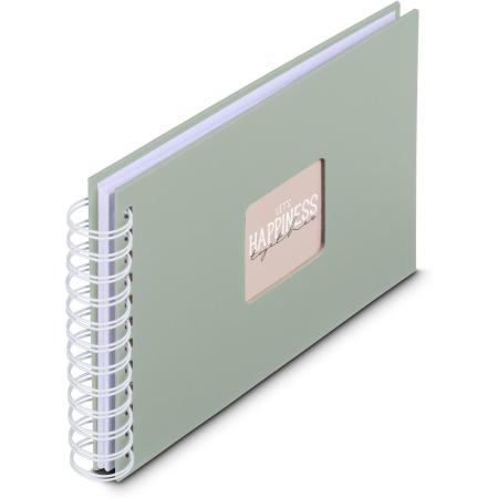 Hama Spiraalalbum Fine Art 24x17 cm 50 White Pagina&amp;#039;s Salbei