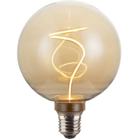 Hama LED-Gloeidraadlamp E27 Sphere G125 Amber Helder Extra Warm White DIMB.