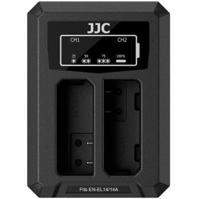 JJC Nikon DCH EL14TC USB C Dual Batterycharger (Voornikon EN EL14/EN EL14A)