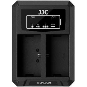 JJC Canon DCH E6TC USB C Dual Battery Charger (For Canon LP E6 / LP E6N Battery)
