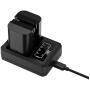 JJC Canon DCH E6TC USB C Dual Battery Charger (For Canon LP E6 / LP E6N Battery)