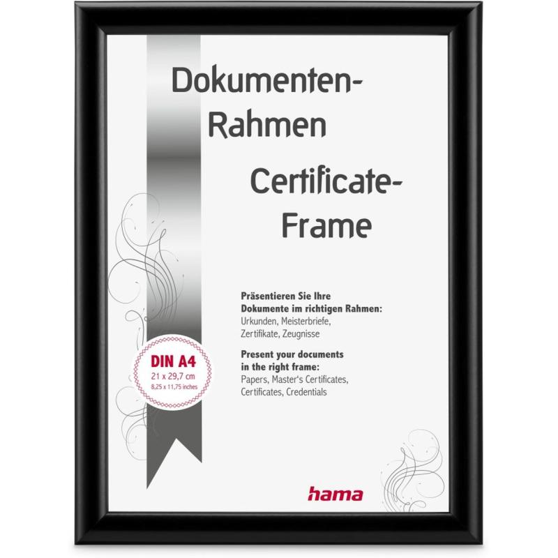 Hama Plastic Frame Swing Black 21 X 29.7 cm DIN A4