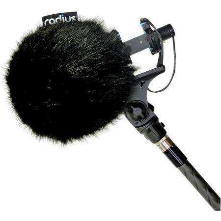 Radius Windcover For Rycote BBG Single Black Fur