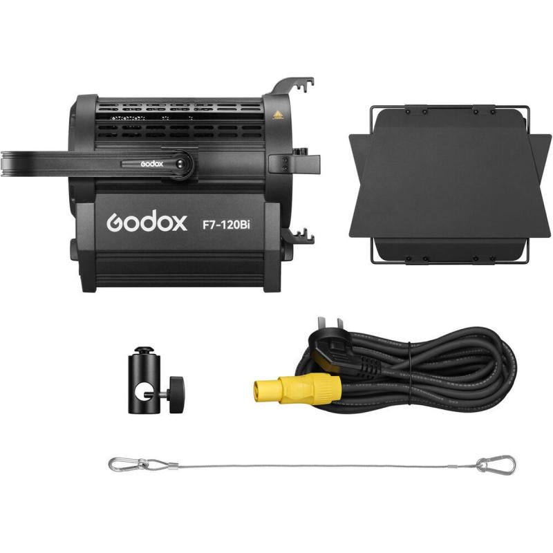 Godox F7 120BI K2 Bi Colour LED Fresnel Light (Stand Mount)
