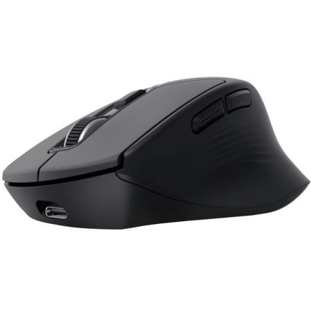 Ratón Inalámbrico Trust Niven Confort 26021/ Batería recargable/ Hasta 3200 DPI/ Negro