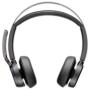Auriculares Inalámbricos PolyVoyager Focus 2 USB-C-C + Adaptador USB-C/A/ con Micrófono/ Bluetooth/ Negros