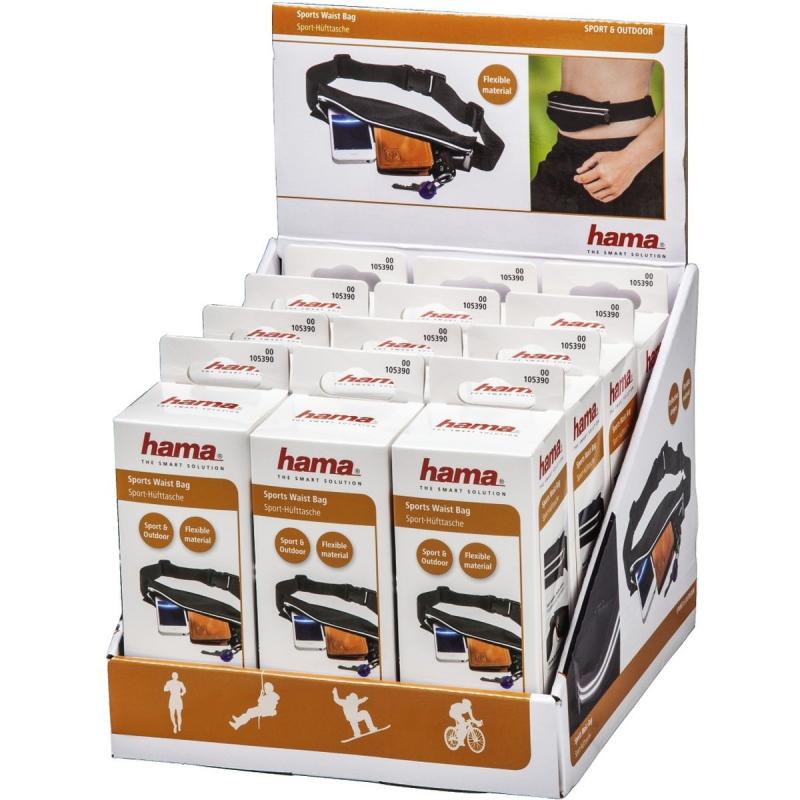 Hama Sport-heuptas Black display 12 stuks