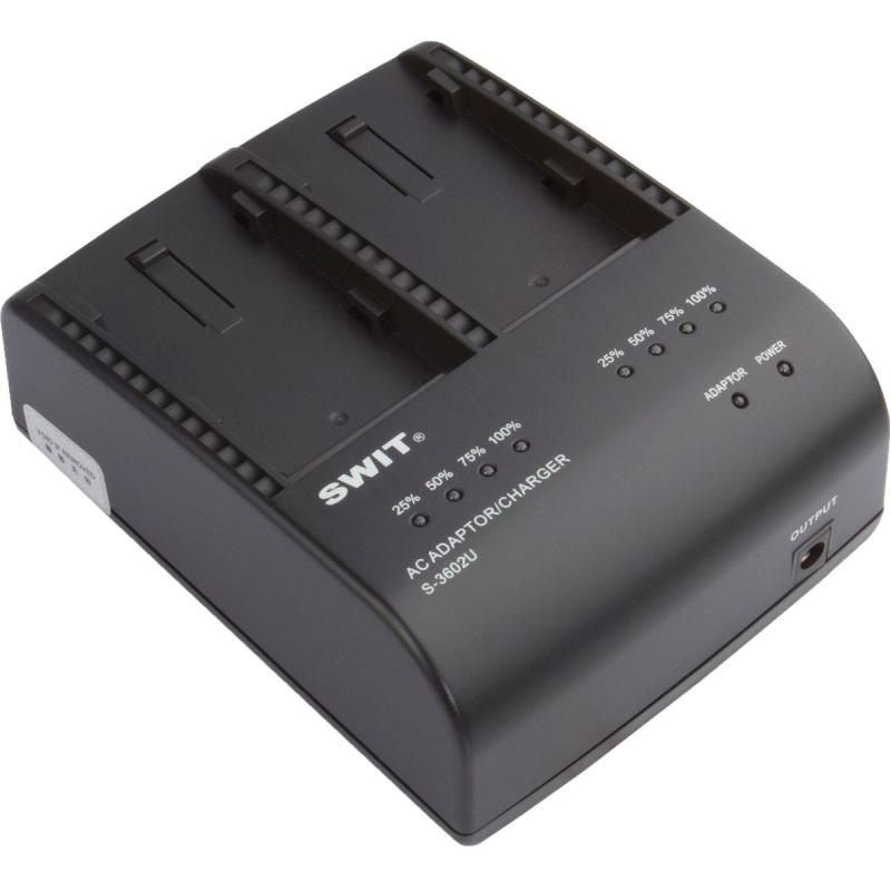 SWIT S-3602U S-3602U | 2x2A DV Charger Compatible To Sony BP-U Series