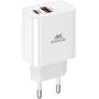 RIVACASE PS4102 W00 EU Wall Charger PD20W + QC3.0 - White