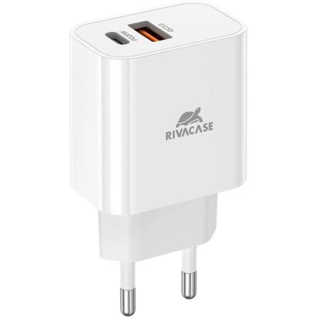 RIVACASE PS4102 W00 EU Wall Charger PD20W + QC3.0 - White