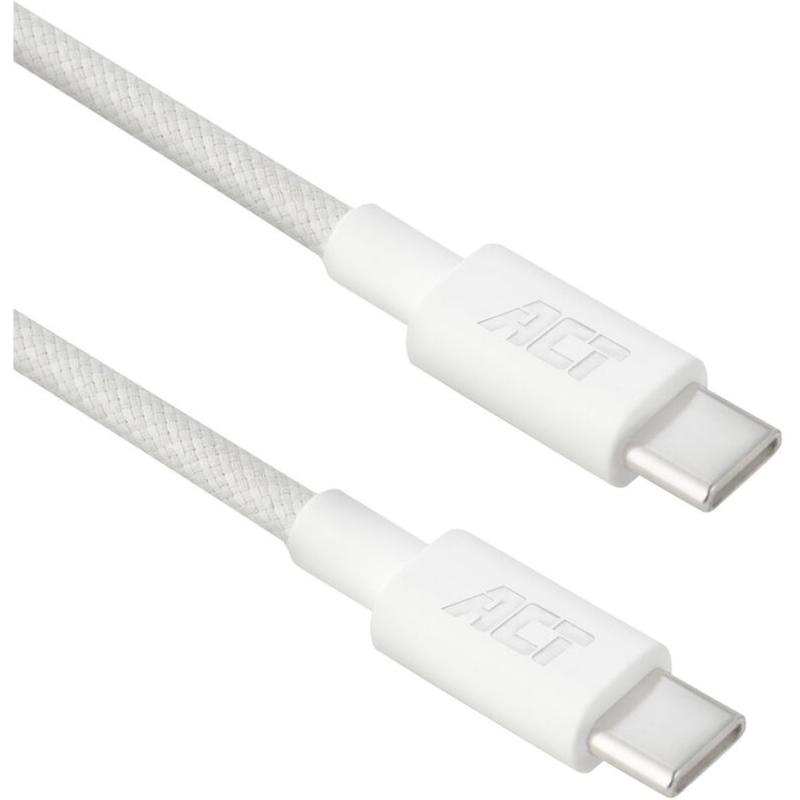 ACT USB 2.0 60W Charging/Data Cable USB-C To USB-C White 1 Meter