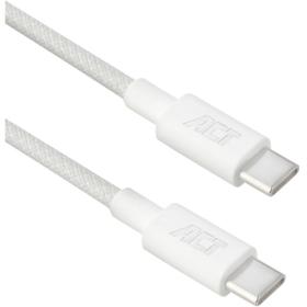 ACT USB 2.0 240W Charging/Data Cable USB-C To USB-C White 2 Meters