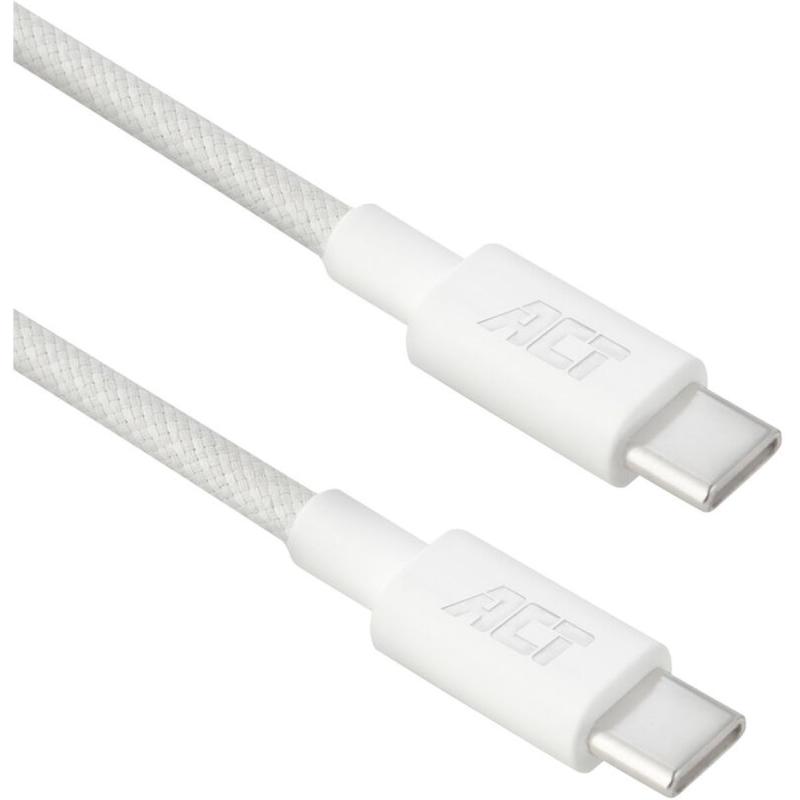 ACT USB 2.0 60W Charging/Data Cable USB-C To USB-C White 2 Meters