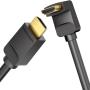 Cable HDMI 2.0 4K Acodado Vention AARBF/ HDMI Macho - HDMI Macho/ 1m/ Negro