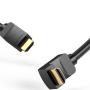 Cable HDMI 2.0 4K Acodado Vention AARBF/ HDMI Macho - HDMI Macho/ 1m/ Negro