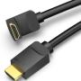 Cable HDMI 2.0 4K Acodado Vention AARBF/ HDMI Macho - HDMI Macho/ 1m/ Negro