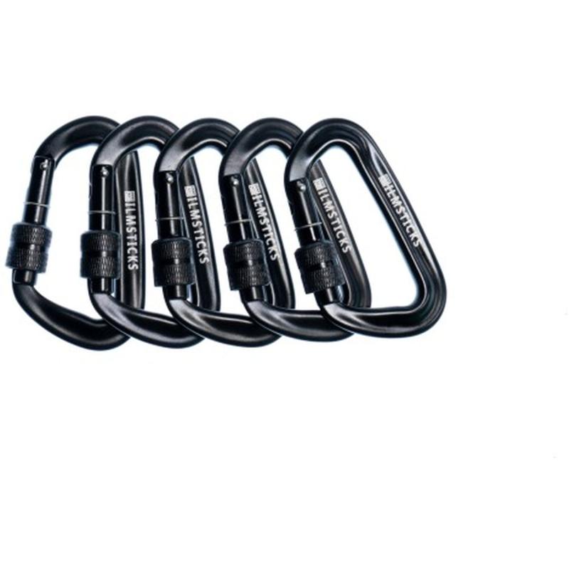Filmsticks Locking Carabiner In Black (Pack Of 5)