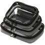 Filmsticks Set Of S/M/L Black Cases w/ Thermoplastic Transparent Covers V2