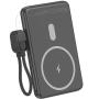 Powerbank 5000mAh Leotec LEPOWW20W5K/ 20W/ Wireless/ Negra/ Incluye Cable USB Tipo-C