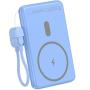 Powerbank 5000mAh Leotec LEPOWW20W5B/ 20W/ Wireless/ Azul/ Incluye Cable USB Tipo-C