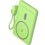 Powerbank 5000mAh Leotec LEPOWW20W5G/ 20W/ Wireless/ Verde/ Incluye Cable USB Tipo-C
