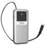 Powerbank 10000mAh Leotec LEPOW35W10S/ 35W/ Plata y Gris/ Incluye Cable USB Tipo-C y Lightning