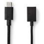 Nedis USB 3.0-CABLE Type-C M-A F 0.15m BK
