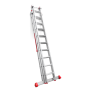 ALQUILER - Escalera Metálica Transformable de Aluminio 9+10+10 Peldaños - Ganga Electrónica