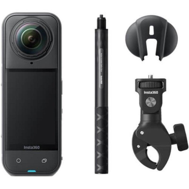 Cámara Digital Deportiva Insta360 X5 Vista múltiple motero Kit/ 8K/ Ángulo de visión 360º/ Negra