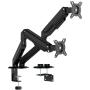 Soporte de Mesa con Contrapeso para 2 Monitores Aisens DT32TSR-451/ Giratorio/ Inclinable/ hasta 9kg