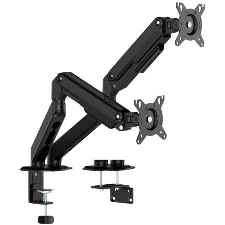 Soporte de Mesa con Contrapeso para 2 Monitores Aisens DT32TSR-451/ Giratorio/ Inclinable/ hasta 9kg