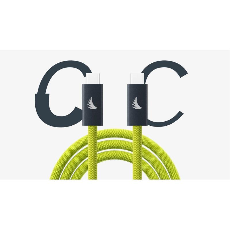 Angelbird USB-C 3.2 Solid Flex Tether Cable Lime 4.5 M / 14.8 FT